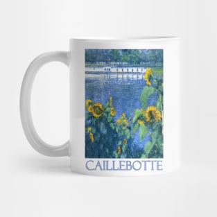 Sunflowers on the Bank of the Seine by Gustave Caillebotte Mug